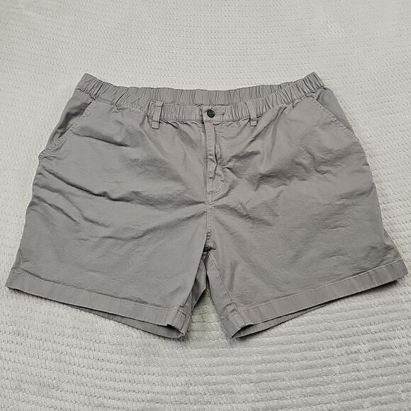 Chubbies Shorts Mens 2X Gray Khaki Elastic Waist Regular Fit 5.5 Inseam - Picture 1 of 9
